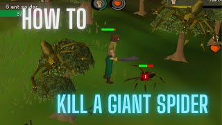 OSRS How to kill a giant spider [upl. by Nnyrat]