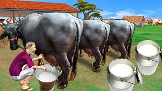 Magical Buffalo Highest Milk Hindi Moral Stories Bedtime Stories Hindi Kahani Funny Comedy Video [upl. by Cynthla236]