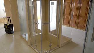 Paroi de douche en angle portes pliantes rh1710 [upl. by Nicoline268]