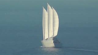 Sailing Yacht A a vele spiegate nel golfo di Napoli che spettacolo [upl. by Pandolfi224]