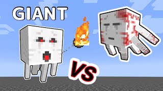 Giant Ghast Vs UrGhast in Minecraft [upl. by Ihpen]