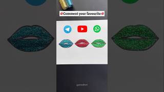 Mine YouTube 🤩💋  Comment your favourite app shorts art satisfying [upl. by Nij72]