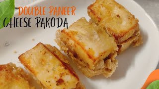 Double Paneer Cheese Pakoda  Party Snacks  Easy Veg Snacks Recipe [upl. by Nyrol]