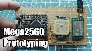 Mega2560 Prototyping  Vero Board  Dual Row Headers [upl. by Enimrej122]