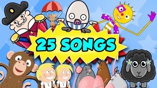 Songs For Toddlers  25 Toddler Songs and Nursery Rhymes [upl. by Yesdnil]