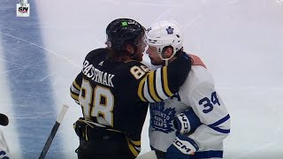 David Pastrnak Wins It Bruins Eliminate Leafs amp Keep The 1967 Streak Alive [upl. by Ezaria512]