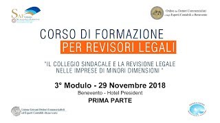 3° Modulo  prima parte  Corso di Formazione per Revisori Legali [upl. by Leiuqeze462]