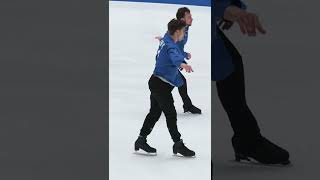 In sync backflip on ice 🔥 skatingedits olympicsport figureskating edit [upl. by Rossner]