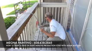 HOW TO PAINT A DECK WITH STAIN IN 8 MINUTES [upl. by Aennil646]