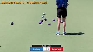 Scotland vs Switzerland  Bowls Europe European Mixed Pairs Championship 2023 [upl. by Curkell]