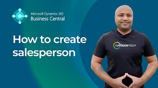 How to create salesperson in Business Central  tutorial microsoft [upl. by Kent]