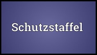 Schutzstaffel Meaning [upl. by Munmro]