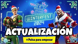 ESPERANDO NUEVA ACTUALIZACION v3310 De FORTNITE LLEGA EVENTO de NAVIDAD 🎄WINTERFEST 2024 [upl. by Akinot]