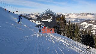 Ski Juwel  Niederau No19 Red Home Run  Skiing Austria [upl. by Yriek]