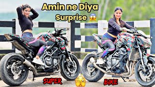 Finally Amin ne li super bike😱 mako Diya Surprise😳 Super Bike  Dream Bike🫶🏻 aminbhatvlogs [upl. by Jose]