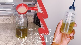 DIY Fenugreek Hair Growth Oil l For Thicker amp Longer Natural Hair [upl. by Florinda30]