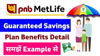 pnb metlife guaranteed savings plan  pnb metlife insurance guaranteed savings plan detail in hindi [upl. by Ellehs231]