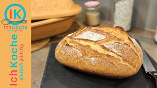 Backen im Topf leckeres Mischbrot frisch gebacken und knusprig einfach unglaublich [upl. by Annekahs]