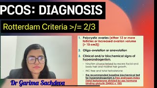 PCOS  PCOD  Rotterdam criteria for diagnosis [upl. by Sile656]