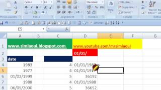 comment ajouter le jour et le mois dans une date avec EXCEL [upl. by Hodgson69]