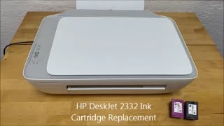 HP DeskJet 2332 Ink Cartridge Replacement [upl. by Brittne]