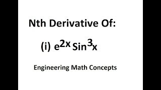 Nth Derivative of e2xSin3x  eaxSinbx  Engineering Math  In Hindi [upl. by Madson]