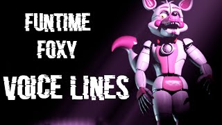 SFM FNAF Funtime foxy voice lines animated [upl. by Amethist]