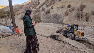 Bakhtiari nomadsThe arrival of the loader and smoothing the path to the house villagelife [upl. by Iatnwahs109]