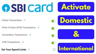 How to activate sbi credit card for international amp domestic usage  Enable Online Transactions [upl. by Honeywell]