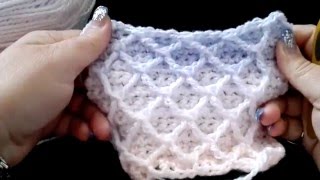 Diamantsteek haken Deel 1  crochet Diamant stitch part 1 [upl. by Soren823]