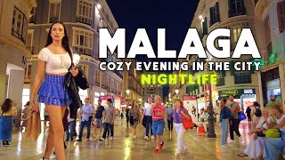 COZY NIGHTLIFE MALAGA CITY 2023 SPAIN 🇪🇸 Málaga 4K [upl. by Einal]