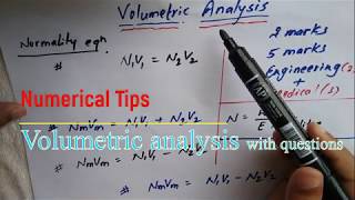 Numerical tips on Volumetric Analysis [upl. by Luedtke634]