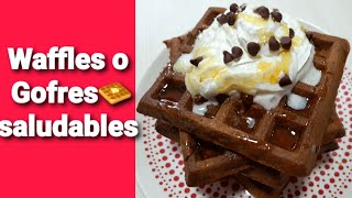 WAFFLES O GOFRES🧇 DE AVENA Y CHOCOLATE SALUDABLESDtodito con Cami [upl. by Nylyram]