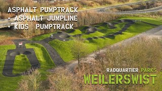 Asphalt Pumptrack mit Jumpline und Kids Pumptrack Weilerswist  RadQuartier Parks [upl. by Aivizt]