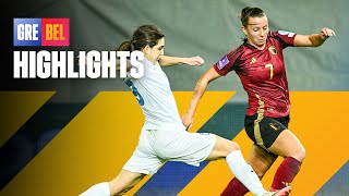 Greece 00 Belgium  A first leg with no goals  REDFLAMES  WEURO2025 playoffs [upl. by Yesac]