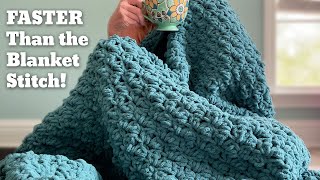 Make in a Day Crochet Chunky Blanket  So EASY 🤩 🧶 [upl. by Kip694]