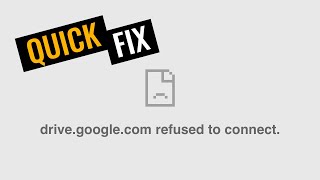 SOLVED drivegooglecom Refused to Connect 100 Working [upl. by Corsiglia63]