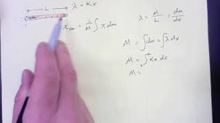 AP Physics C  Center of mass of non uniform density [upl. by Ronnie]