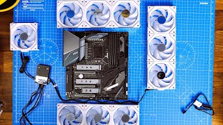 How to connect Lian Li Uni SL Infinity 120 fans single and triple packs [upl. by Pincus]