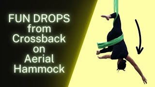 2 Drops from Crossback on Aerial Sling  Hammock [upl. by Tuchman]