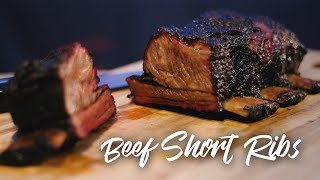 Beef Short Ribs on the Weber Smokey Mountain [upl. by Jeritah]