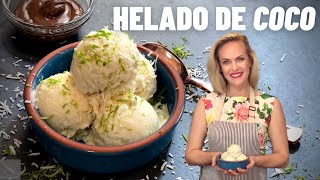 COMO HACER HELADO DE COCO ⎮ EASY PEASY COCONUT ICE CREAM [upl. by Mauceri]