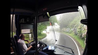 Traveling by a local bus with a superhero driver on Sao Miguel Island [upl. by Luttrell]