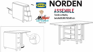 IKEA NORDEN TAVOLA RIBALTA Assemble [upl. by Bellda]