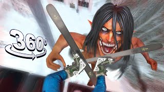 360º FEAR OF HEIGHTS ATTACK ON TITAN EREN EATS YOU VR Experience [upl. by Elawalo289]