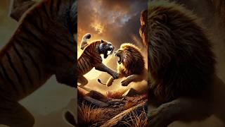 SABER TOOTH TIGER VS PREDATORS 🤯animals aianimals aiwilderness [upl. by Jacy112]