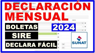 Declaración IGV Renta Mensual  621 ll Como declarar mi impuesto  Régimen Especial 2024 ll SUNAT [upl. by Ahsercel3]