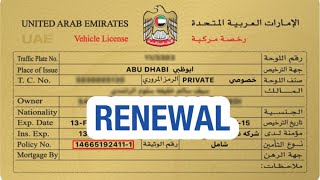 Quick Car Registration Renewal in Abu Dhabi [upl. by Pohsib]