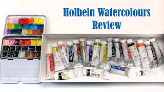 Holbein Watercolors Review  My Own Curated Set [upl. by Skillern710]