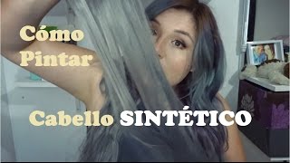 Cómo pintar cabello sintético  DIY [upl. by Kulsrud]